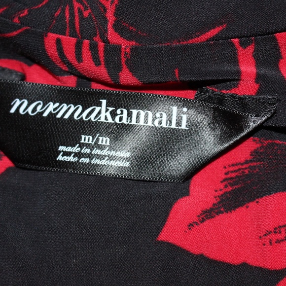 Norma Kamali, Faux Wrap Floral Jersey Dress - Picture 7 of 9